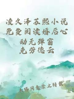 凌久澤蘇熙小說(shuō)免費閱讀婚后心動(dòng)無(wú)彈窗