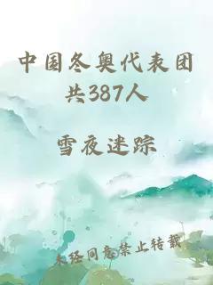 中國冬奧代表團共387人