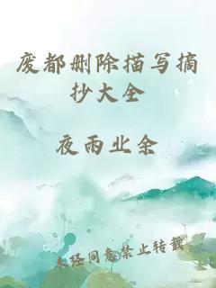 廢都刪除描寫(xiě)摘抄大全