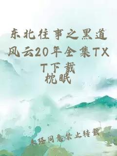東北往事之黑道風(fēng)云20年全集TXT下載