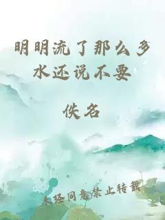 明明流了那么多水還說(shuō)不要