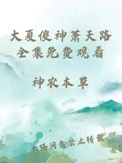 大夏傻神蕭天路全集免費觀(guān)看