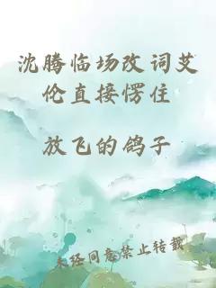沈騰臨場(chǎng)改詞艾倫直接愣住