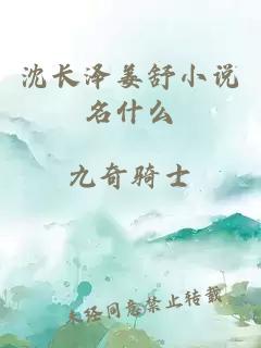 沈長(cháng)澤姜舒小說(shuō)名什么