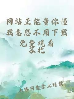網(wǎng)站正能量你懂我意思不用下載免費觀(guān)看