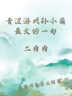 青澀游戲孫小萌最火的一句