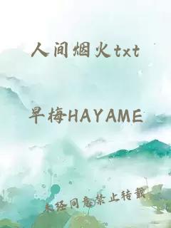 人間煙火txt