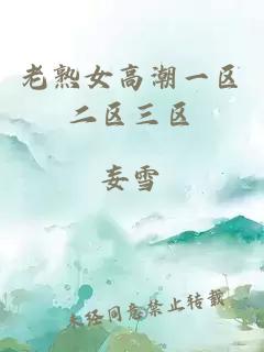 老熟女高潮一區二區三區