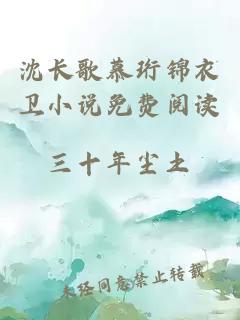 沈長(cháng)歌慕珩錦衣衛小說(shuō)免費閱讀