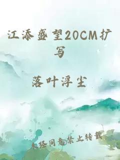 江添盛望20CM擴寫(xiě)