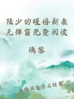 陸少的暖婚新妻無(wú)彈窗免費閱讀