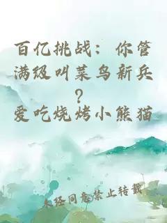 百億挑戰：你管滿(mǎn)級叫菜鳥(niǎo)新兵？