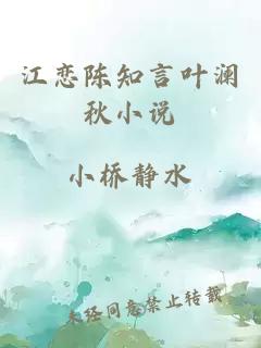 江戀陳知言葉瀾秋小說(shuō)