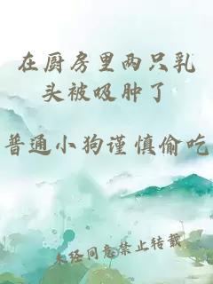 在廚房里兩只乳頭被吸腫了