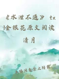 《水泄不通》 txl金銀花原文閱讀