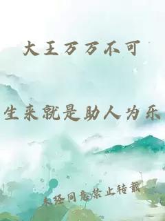大王萬(wàn)萬(wàn)不可