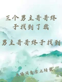三個(gè)男主哥哥終于找到了我