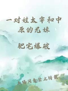 一對姓太宰和中原的兄妹