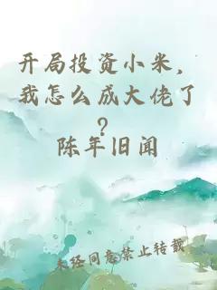 開(kāi)局投資小米，我怎么成大佬了？