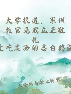 大學(xué)報道，軍訓教官見(jiàn)我立正敬禮