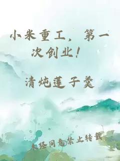 小米重工，第一次創(chuàng  )業(yè)！