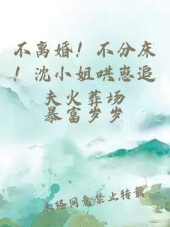 不離婚！不分床！沈小姐哄崽追夫火葬場(chǎng)